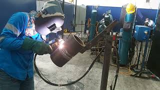 WELDING TEST WQT 6G PIPE 6quot SCH 160 GTAWSMAW JUTASAMA 2022 [upl. by Atiuqehs]