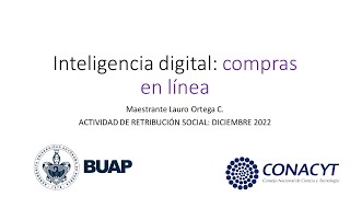 Inteligencia digital  Retribución social CONACYT Diciembre 2022 [upl. by Holt]