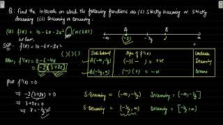 AOD  I  NCERT Increasing Decreasing Functions fx  10  6x 2x2 [upl. by Anilasor]