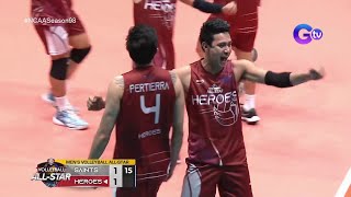 NCAA Season 98 MVB Pertierra and Sumagaysay block on Ramirez [upl. by Alleyn]