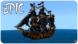 Minecraft How to Build an Epic Pirate Ship in Minecaft  Minecraft Pirate Ship Tutorial [upl. by Ferris]