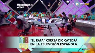 678  Rafael Correa dio cátedra en la televisión española  171214 2 de 4 [upl. by Rossy]