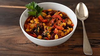 Wie man gesundes veganes Chili con Carne zubereitet  Schritt für Schritt Anleitung [upl. by Cormier74]