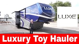 Luxe 44FB Toy Hauler fifth wheel  Luxury toy hauler [upl. by Ayouqes508]