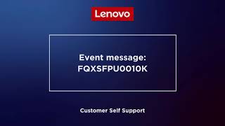 Event message FQXSFPU0010K [upl. by Madanhoj]