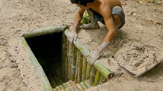 Building The Most Secret Underground Bamboo House By Ancient Skill [upl. by Ojadnama]