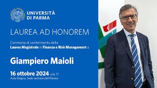 Cerimonia di conferimento della Laurea magistrale ad honorem a Giampiero Maioli [upl. by Yrtnej905]