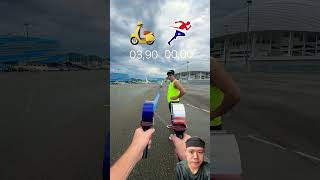 Motor atau lari automobile smartphone cycling stunt robot funny goldpanning [upl. by Elamef308]