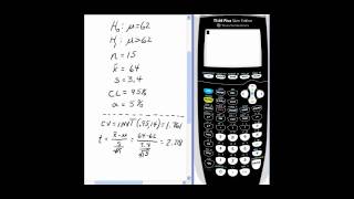 Hypothesis Testing on TI84 Using TTest [upl. by Eceela402]