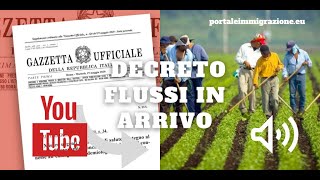 Decreto flussi 2020 in arrivo sulla gazzetta ufficiale [upl. by Sarette165]