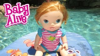 BABY ALIVE Name Reveal amp Annie Goes Swimming A Little Bit [upl. by Bernard]