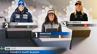 Womens Giant Slalom  Highlights  Are SWE  2024 [upl. by Dey136]