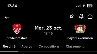 Brest vs leverkusen champion league [upl. by Clementis]