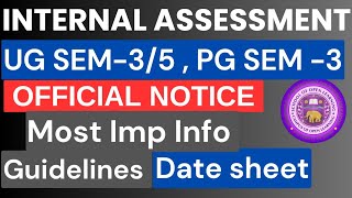 SOL Internal Assessment Nov Dec 2024 sem 35 offical Notice Release SOL INTERNAL ASSESSMENT Guide [upl. by Ricki]