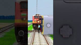 TWO TRAINS HIT ON SAME TRACK  DIAMOND CROSSING train [upl. by Philemon447]