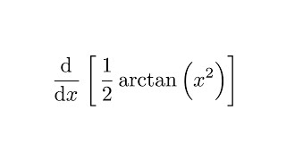 Derivative of 12arctanx2 [upl. by Lerrad]