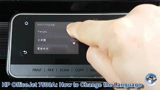 HP OfficeJet 7500A How to Change the Language [upl. by Taam]