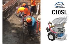 C10SL Dry Process Shotcrete Gunite Machine Highlight Video  Gunite Supply amp Equipment [upl. by Sollows]