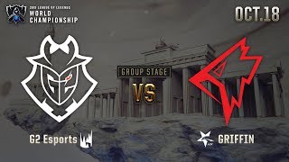 G2 vs GRF GROUP STAGE Day 6 HL 1018 2019 Worlds Championship [upl. by Asquith]