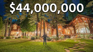 Touring a 44000000 Lake Tahoe WATERFRONT Mansion [upl. by Adiana]