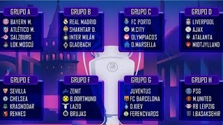 ASÍ quedaron DEFINIDOS los GRUPOS para la CHAMPIONS LEAGUE 20202021 [upl. by Sula]