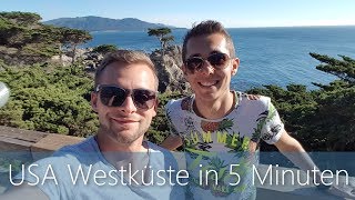 USA Westküste in 5 Minuten  Reiseführer  Der beste Roadtrip [upl. by Kirad]