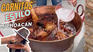 Preparando Carnitas estilo Michoacán 😋 y el secreto para que te queden excelentes 👌 [upl. by Kristi]