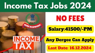 Income Tax Jobs 2024  Any Degree Jobs  ITAT Private Secretary Recruitment Tamilanjobsofficial [upl. by Katushka]