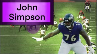 John Simpson Highlights  LG  STRONG STRENGTH  Baltimore Ravens 2023 [upl. by Jermaine909]