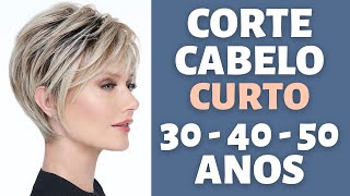 CORTES DE CABELO CURTO FEMININO PRA 304050 ANOS  PENTEADO CABELO CURTOTENDÊNCIA  MODA MODA [upl. by Kiehl]