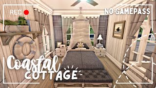 roblox bloxburg  no gamepass coastal cottage 🌿  ꒰ build amp tour ꒱  itapixca builds [upl. by Neslund]