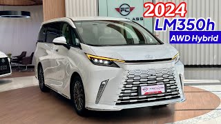 2024 Lexus LM350h AWD White Color  Luxury Minivan hybrid  Details Exterior Interior [upl. by Nola]