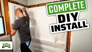 How To Install A Bath And Shower Surround  Delta Classic 400 [upl. by Nealon607]