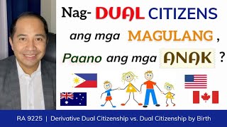 DERIVATIVE DUAL CITIZENSHIP FOR CHILDREN UNDER RA 9225 [upl. by Jeniece]