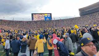 RUSHING THE FIELD after Michigan beats Ohio State [upl. by Anina]