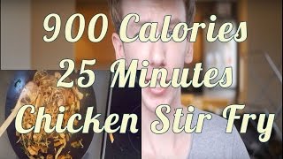 900 calorie meal in 25 mins CHICKEN STIR FRY WITH HONEY [upl. by Amaerd]