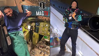 YK Osiris Gets Flewed Out On Drakes Private Jumbo Jet ✈️ [upl. by Sparks]