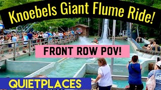 Knoebels Giant Flume Front Row POVElysburg Pennsylvania [upl. by Yraccaz]