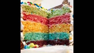 Rainbow Cake Recipe  How to make Rainbow Cake  رینبو کیک [upl. by Cohla788]