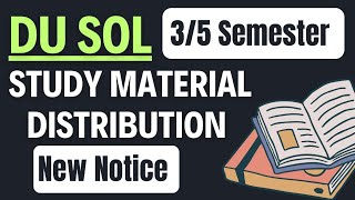 SOL 3rd5th Semester Study Material Distribution New Notification Sol third and fifth semester slm [upl. by Romelle]