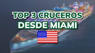 😍 LOS 3 MEJORES CRUCEROS DESDE MIAMI 2024 [upl. by Ajar958]