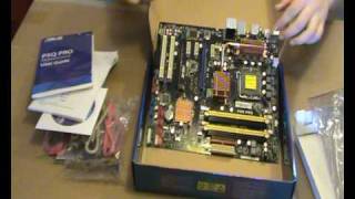 ASUS P5Q PRO And ADATA DDR2 800 extreme edition 4GB memory Unboxing [upl. by Ylellan848]