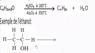 Les Alchools Déshydratation des alcools [upl. by Yrrad493]