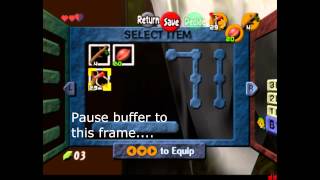 Zelda OoT B1 SKIP Deku Tree Frame Buffer TUTORIAL [upl. by Lull135]