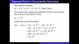 Characteristic Polynomial Repeated Roots Section 24 [upl. by Eglanteen589]