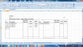 Three column cash book Explain in Tamil [upl. by Pernick326]