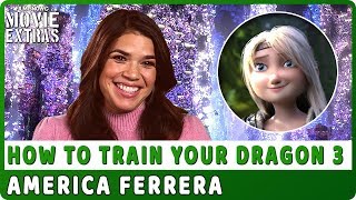 HOW TO TRAIN YOUR DRAGON THE HIDDEN WORLD  OnStudio Interview with America Ferrera quotAstridquot [upl. by Annoit281]