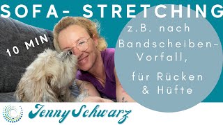 SofaStretching bei Bandscheibenvorfall und für Vielsitzer  rücken lws bandscheibe skoliose [upl. by Ainahtan]