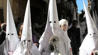 A Capirote parade in Spain 1962 [upl. by Enylekcaj]