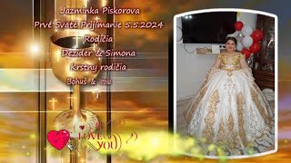 Prvé Sväté Prijímanie čast 1 Jazminka 5 5 2024 Sedliska Slovak Band [upl. by Darwen]